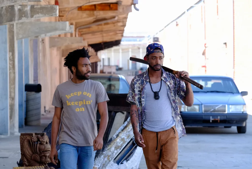 Daniel Glover (aka Childish Gambino) and LaKeith Stanfield in acclaimed series, Atlanta